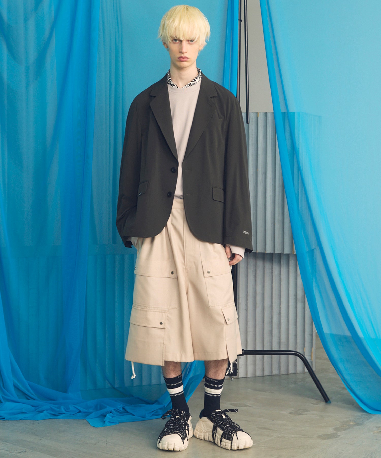 [26SS 预购] 4 色青年布可水洗羊毛 Prime 宽幅工装短裤