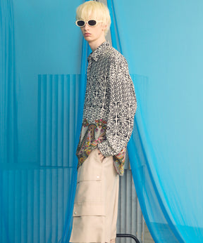 [意大利滞销面料] Prime-Over 常规领重磅法兰绒衬衫外套