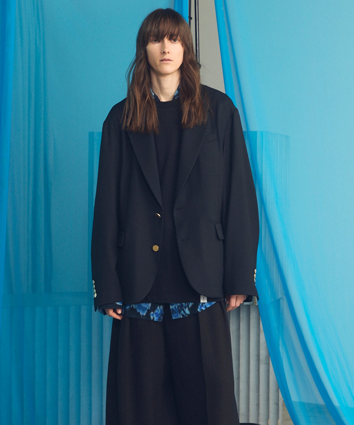 [26SS PRE-ORDER] Clear Trichotine Relax-Over 2B Tailored Jacket