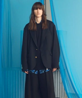 [26SS PRE-ORDER] Clear Trichotine Relax-Over 2B Tailored Jacket