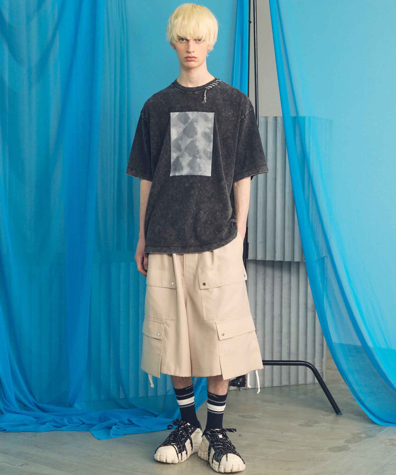 [26SS 预购] 4 色青年布可水洗羊毛 Prime 宽幅工装短裤