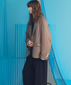 [26SS PRE-ORDER] Clear Trichotine Relax-Over 2B Tailored Jacket