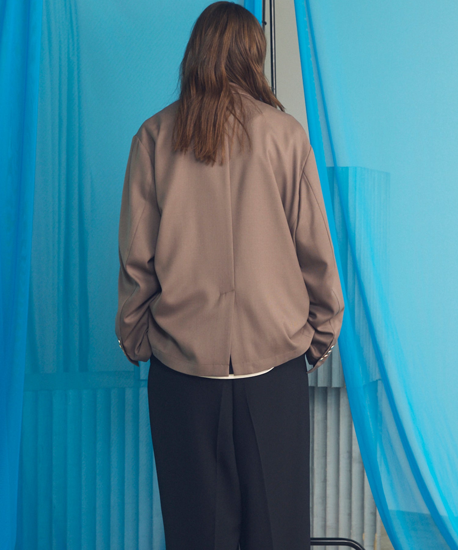 [26SS PRE-ORDER] Clear Trichotine Relax-Over 2B Tailored Jacket