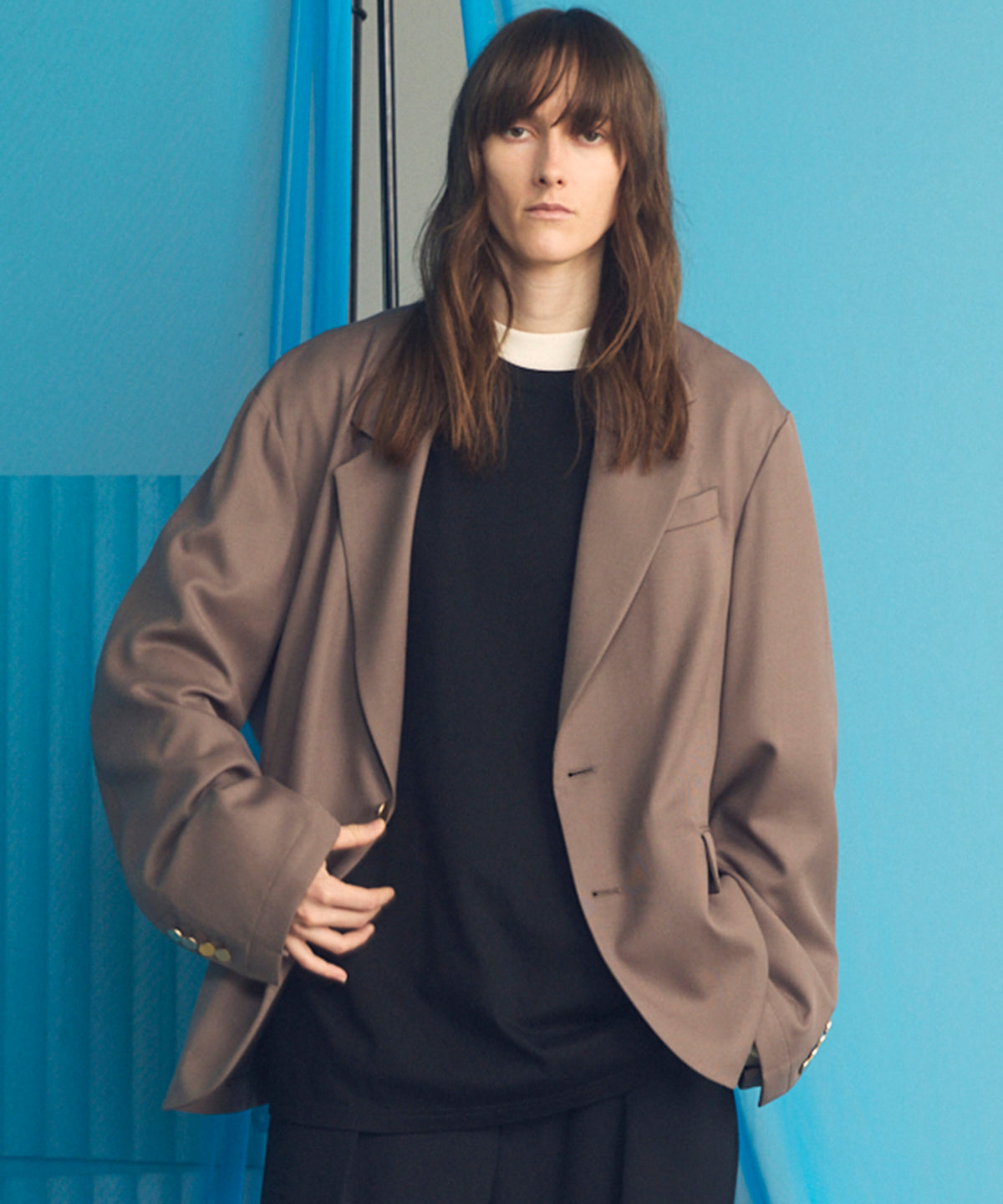 【26SS PRE-ORDER】Clear Trichotine Relax-Over 2B Tailored Jacket