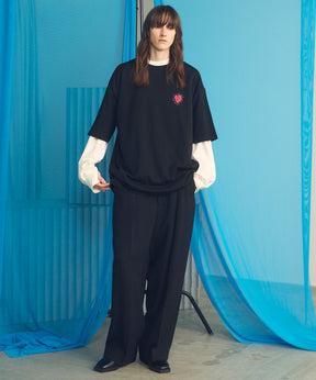 【26ss PRE-ORDER】Flower Patchwork Vintage Like Prime-Over Sweat Zip Hoodie