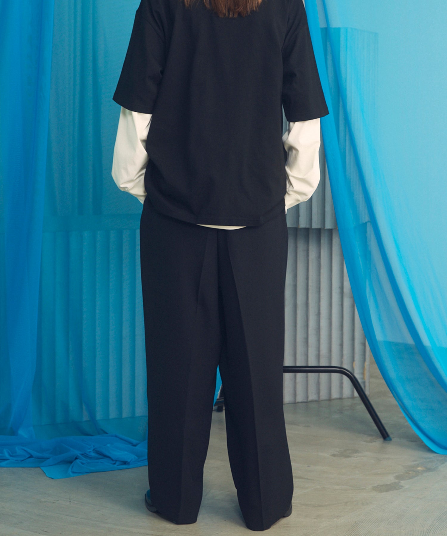 【26SS PRE-ORDER】Wooly Mesh One-tuck Prime-Wide Tapered Slacks