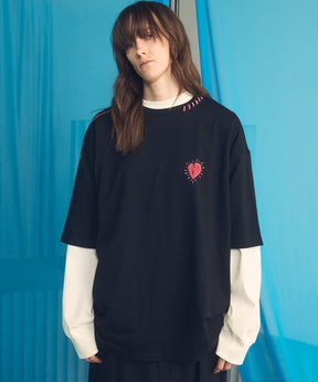 【26ss PRE-ORDER】Flower Patchwork Vintage Like Prime-Over Sweat Zip Hoodie