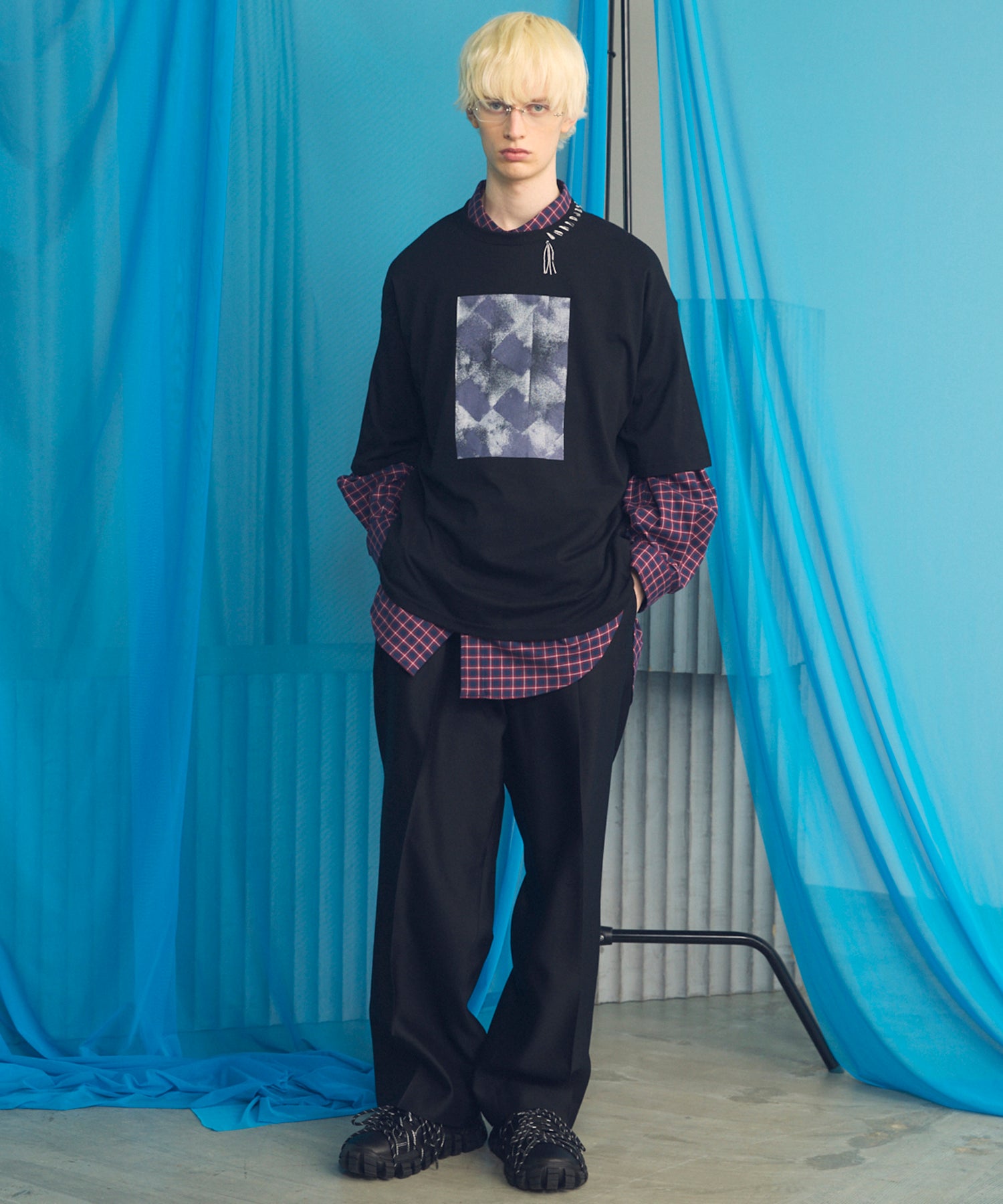 [26SS PRE-ORDER] Clear Trichotine Two-tuck Prime-Wide Slacks