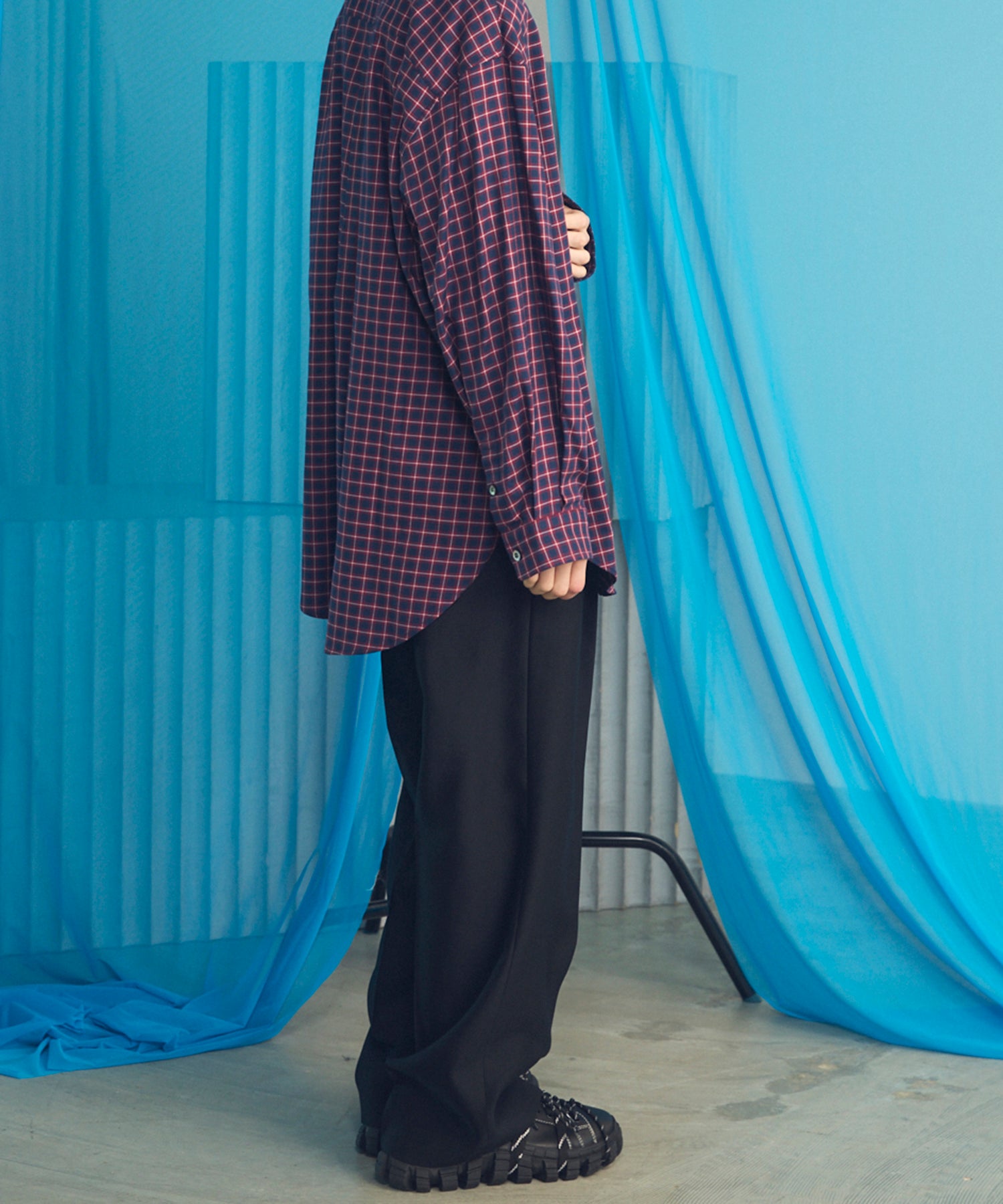 [26SS PRE-ORDER] Clear Trichotine Two-tuck Prime-Wide Slacks