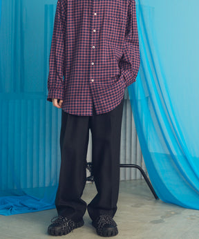 [26SS PRE-ORDER] Clear Trichotine Two-tuck Prime-Wide Slacks