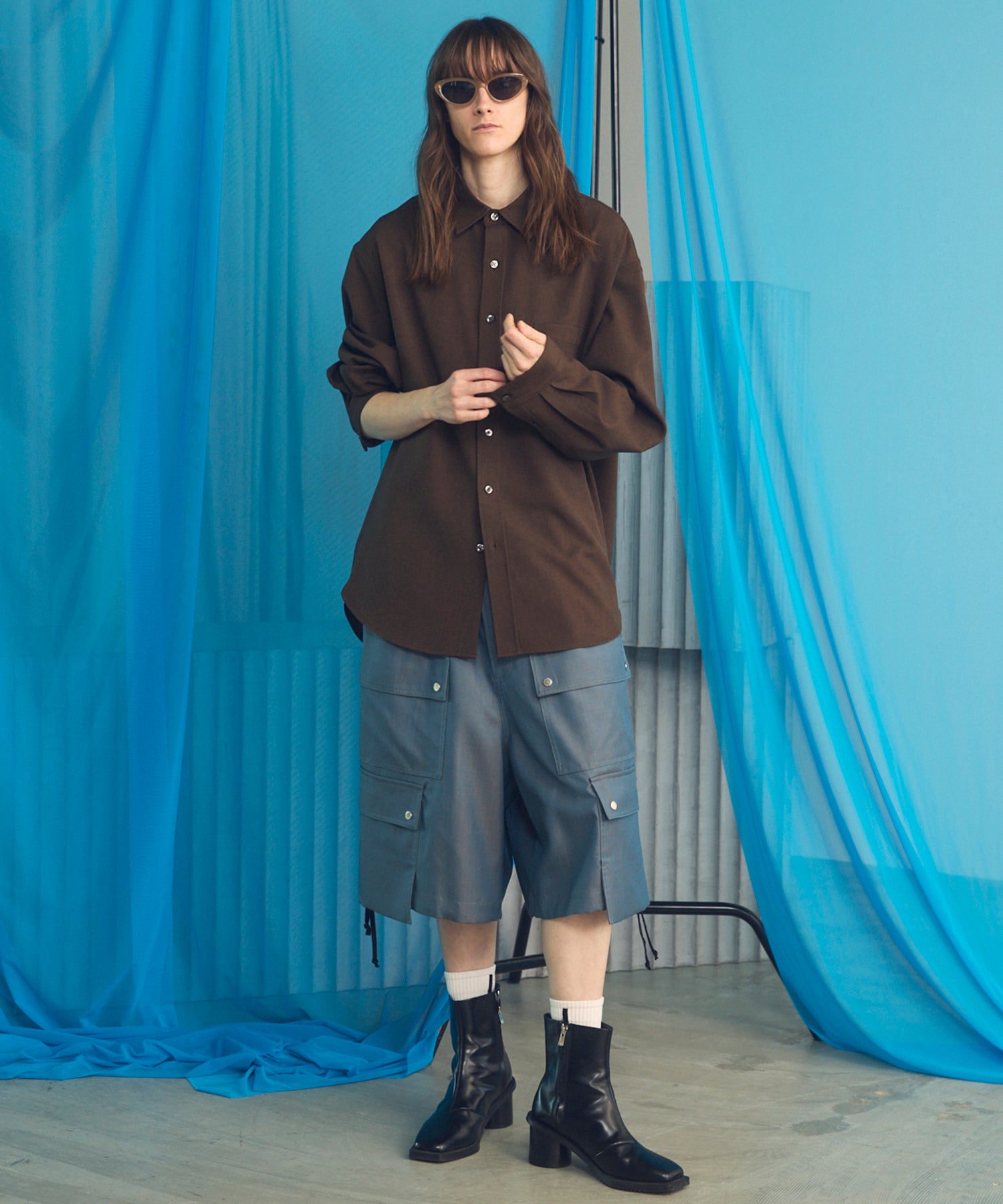 [26SS 预购] 4 色青年布可水洗羊毛 Prime 宽幅工装短裤