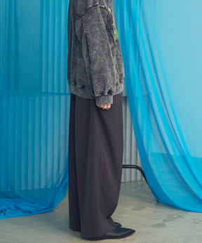 【26SS PRE-ORDER】Wooly Mesh One-tuck Prime-Wide Tapered Slacks