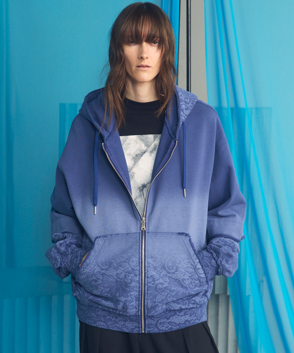 4 색 샹 브레이 세탁 가능한 양모 피크 라펠 더블 가슴 재킷