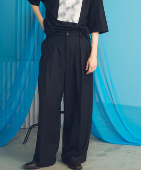 [26SS PRE-ORDER] Clear Trichotine Two-tuck Prime-Wide Slacks