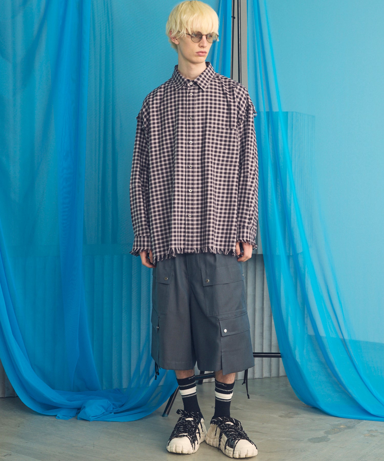 [26SS 预购] 4 色青年布可水洗羊毛 Prime 宽幅工装短裤