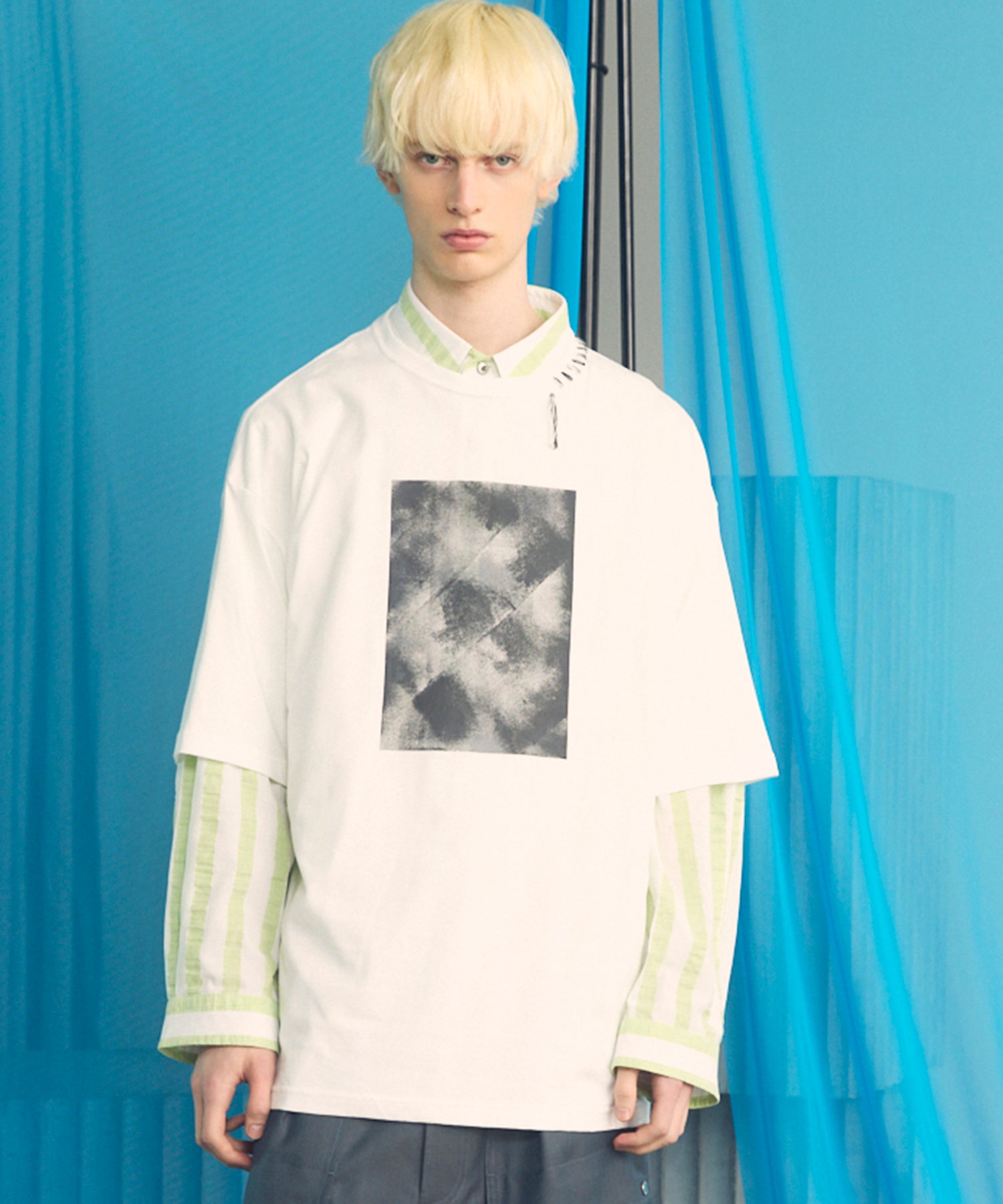 【26ss PRE-ORDER】Flower Patchwork Vintage Like Prime-Over Sweat Zip Hoodie