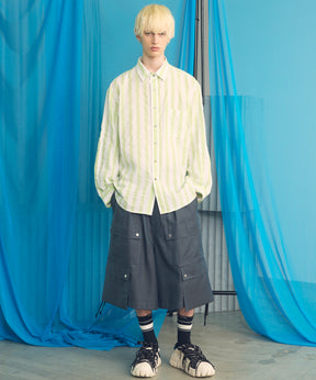 [意大利滞销面料] Prime-Over 常规领重磅法兰绒衬衫外套