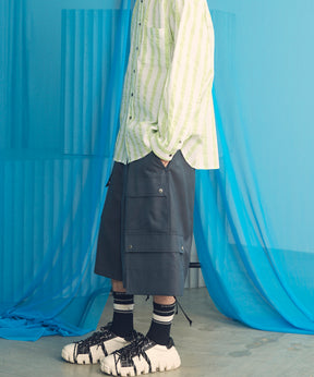 [26SS 预购] 4 色青年布可水洗羊毛 Prime 宽幅工装短裤