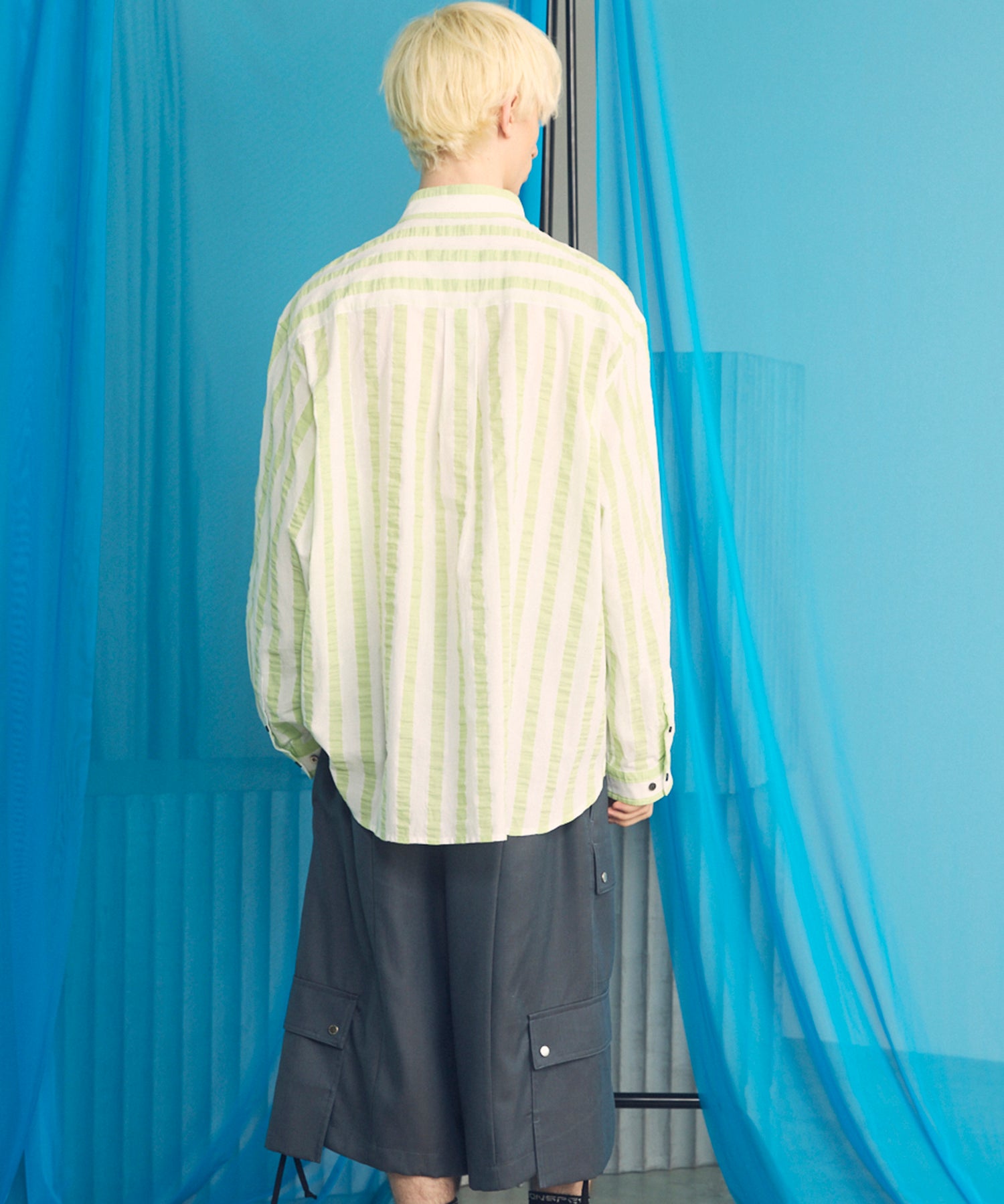 [意大利滞销面料] Prime-Over 常规领重磅法兰绒衬衫外套