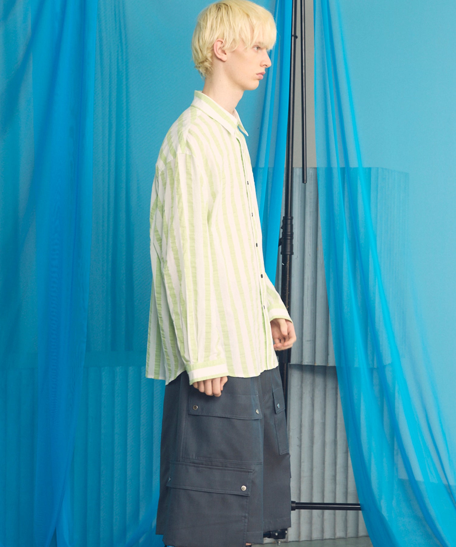 [意大利滞销面料] Prime-Over 常规领重磅法兰绒衬衫外套