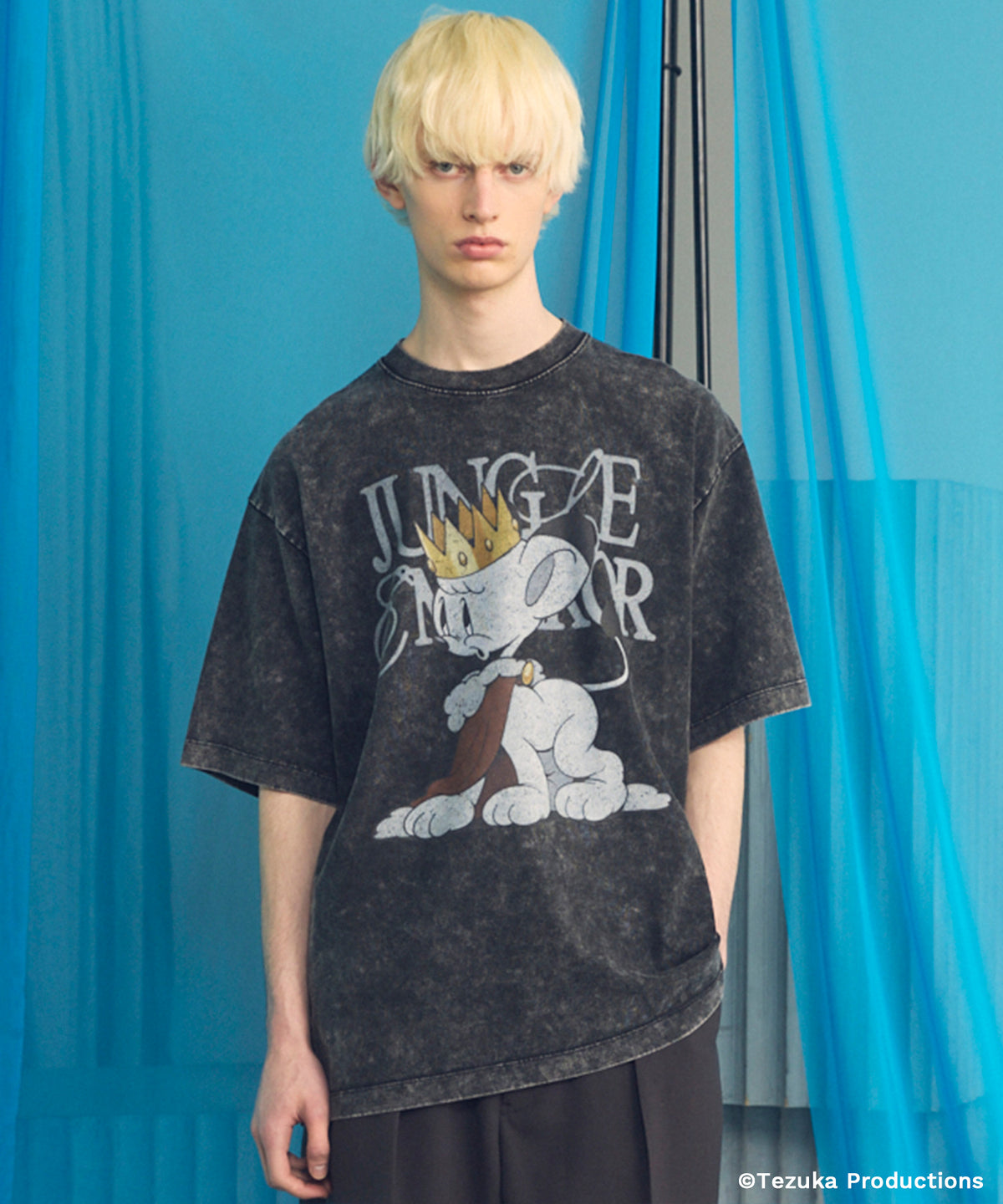 【26SS PRE-ORDER】【TEZUKA CHARACTERS for MAISON SPECIAL】- JUNGLE EMPEROR LEO - Prime-Over Fade Crew Neck Graphic T-Shirt