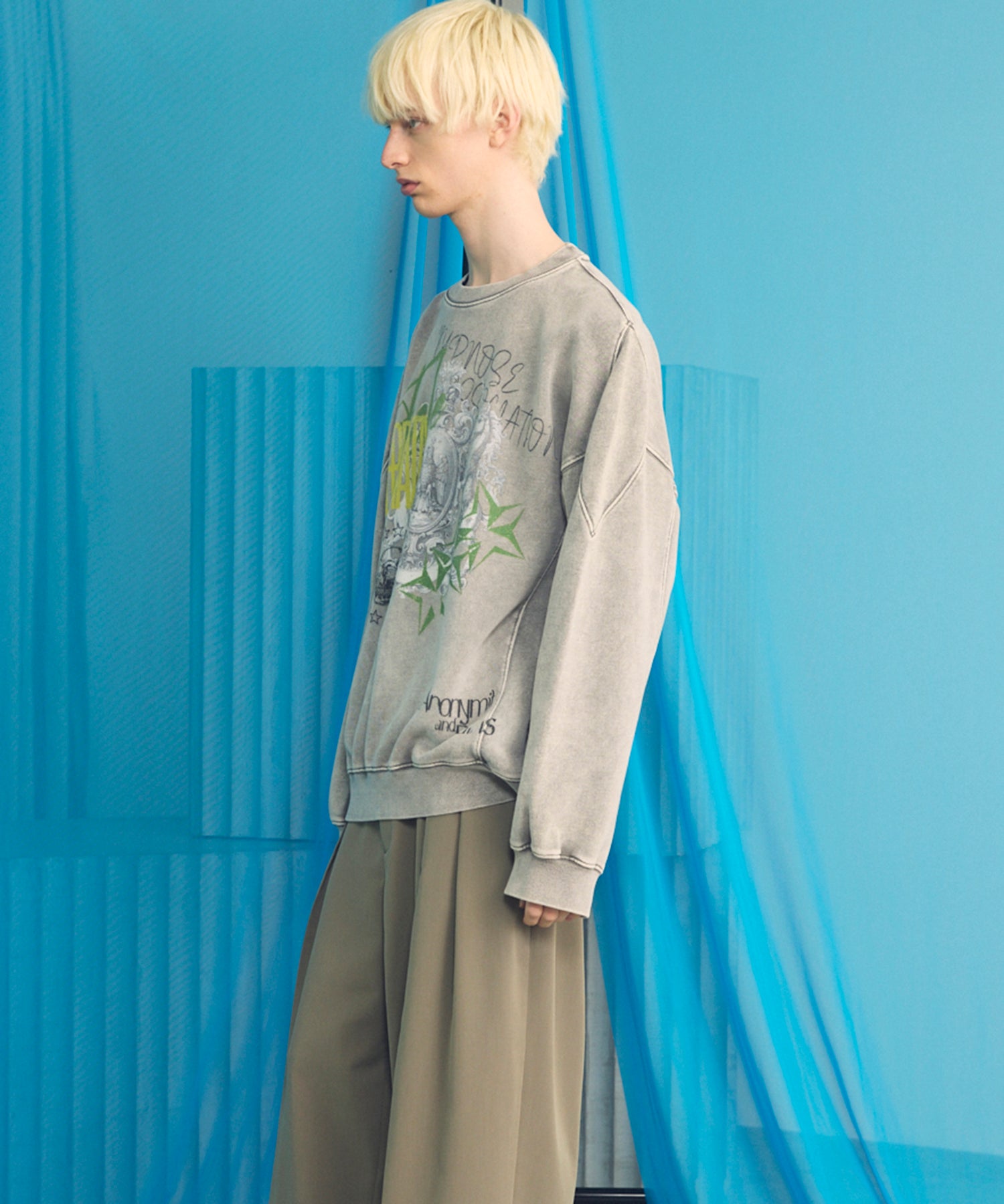 【Hypnose Association for MAISON SPECIAL】「STAR」Prime-Over Crew Neck Sweatshirt