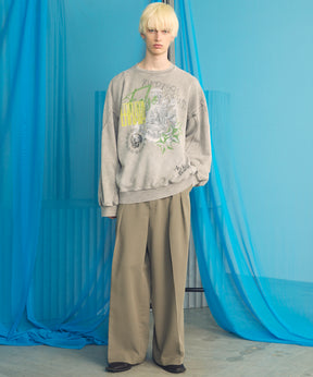 【26SS PRE-ORDER】Crispy Cross Calze Two-tuck Prime-Wide Slacks