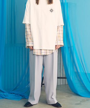 【26SS PRE-ORDER】Wooly Mesh One-tuck Prime-Wide Tapered Slacks