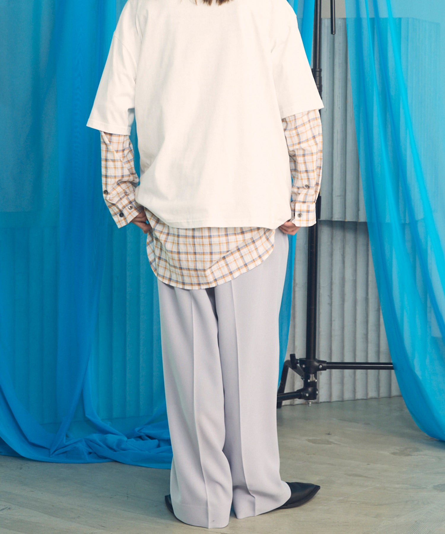【26SS PRE-ORDER】Wooly Mesh One-tuck Prime-Wide Tapered Slacks