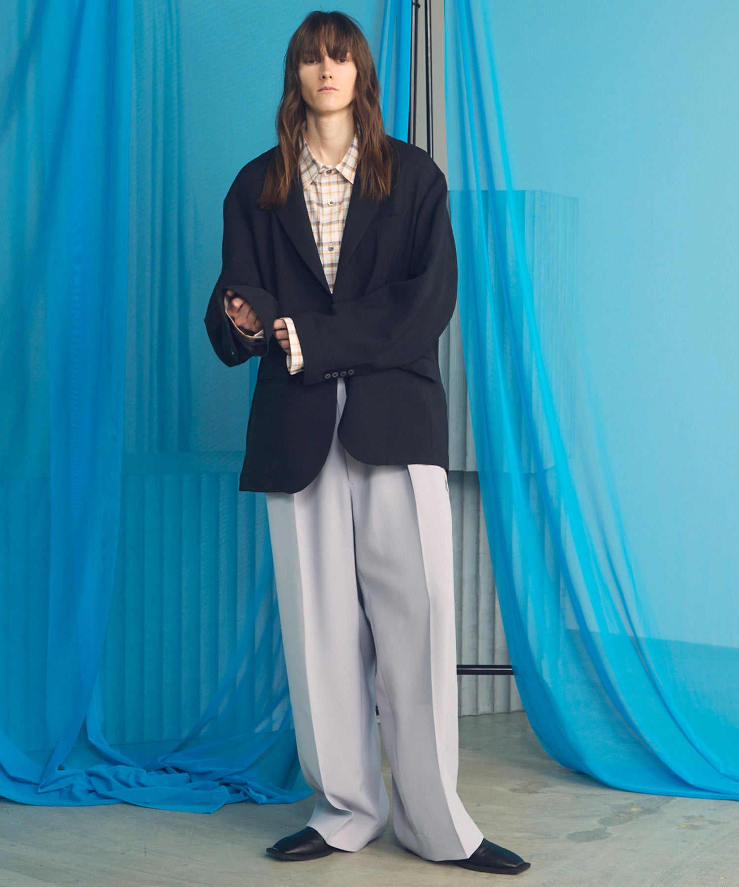 【26ss PRE-ORDER】Crispy Cross Calze Regular-Over 2b Tailored Jacket