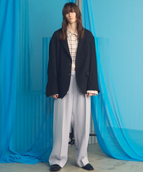 【26SS PRE-ORDER】Wooly Mesh One-tuck Prime-Wide Tapered Slacks