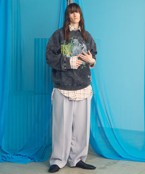 【26SS PRE-ORDER】Wooly Mesh One-tuck Prime-Wide Tapered Slacks