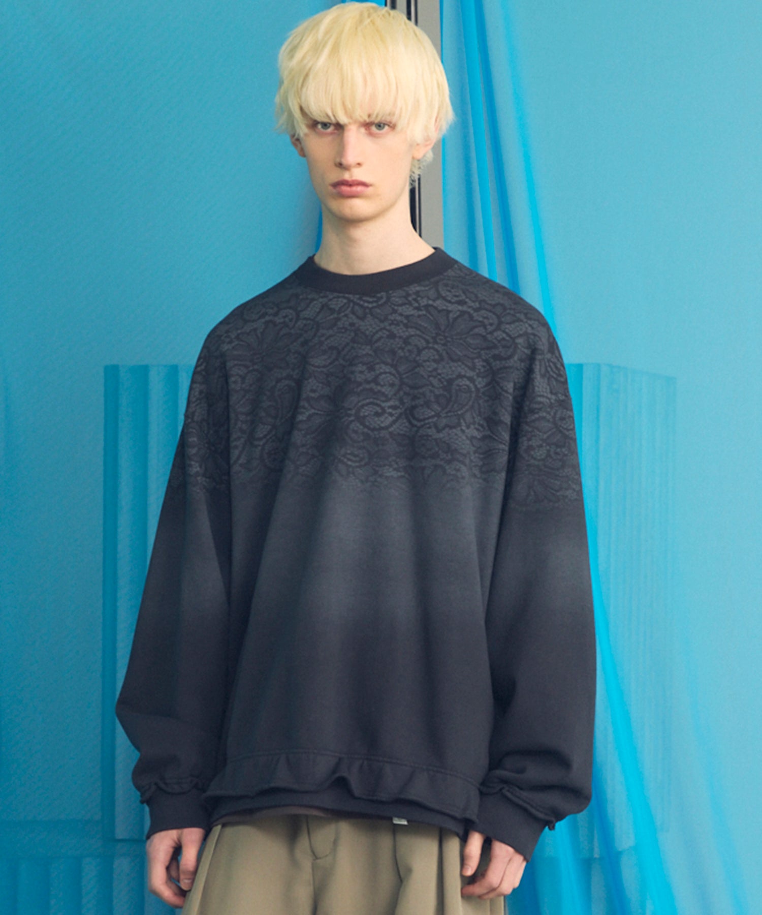 [26SS 预购] 花朵拼布 Vintage Like Prime-Over 运动拉链连帽衫