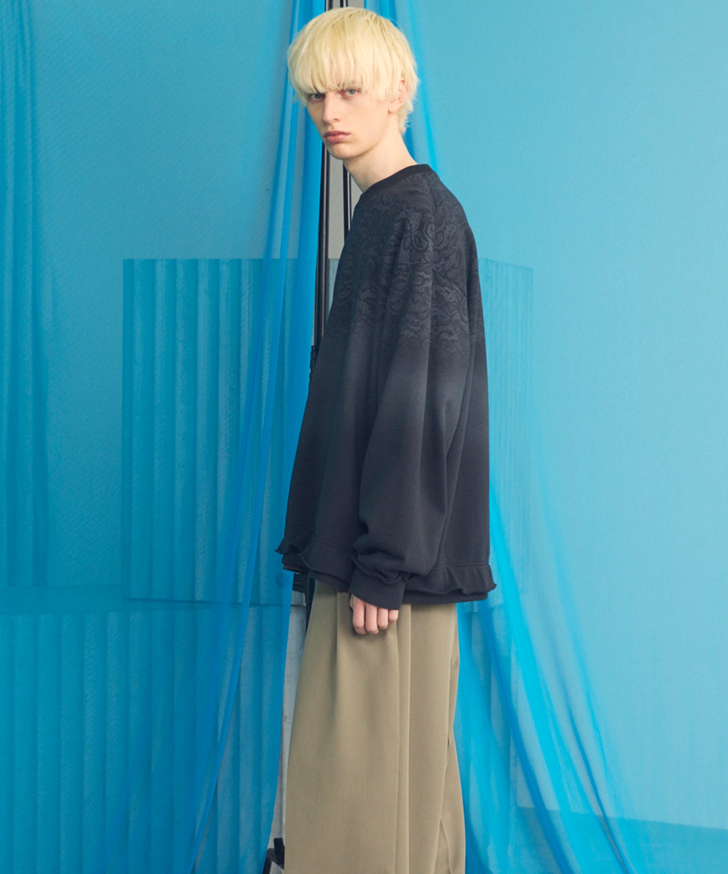 [26SS 预购] 花朵拼布 Vintage Like Prime-Over 运动拉链连帽衫