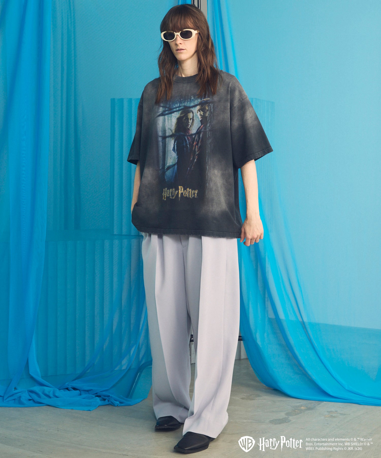 【26SS PRE-ORDER】Wooly Mesh One-tuck Prime-Wide Tapered Slacks