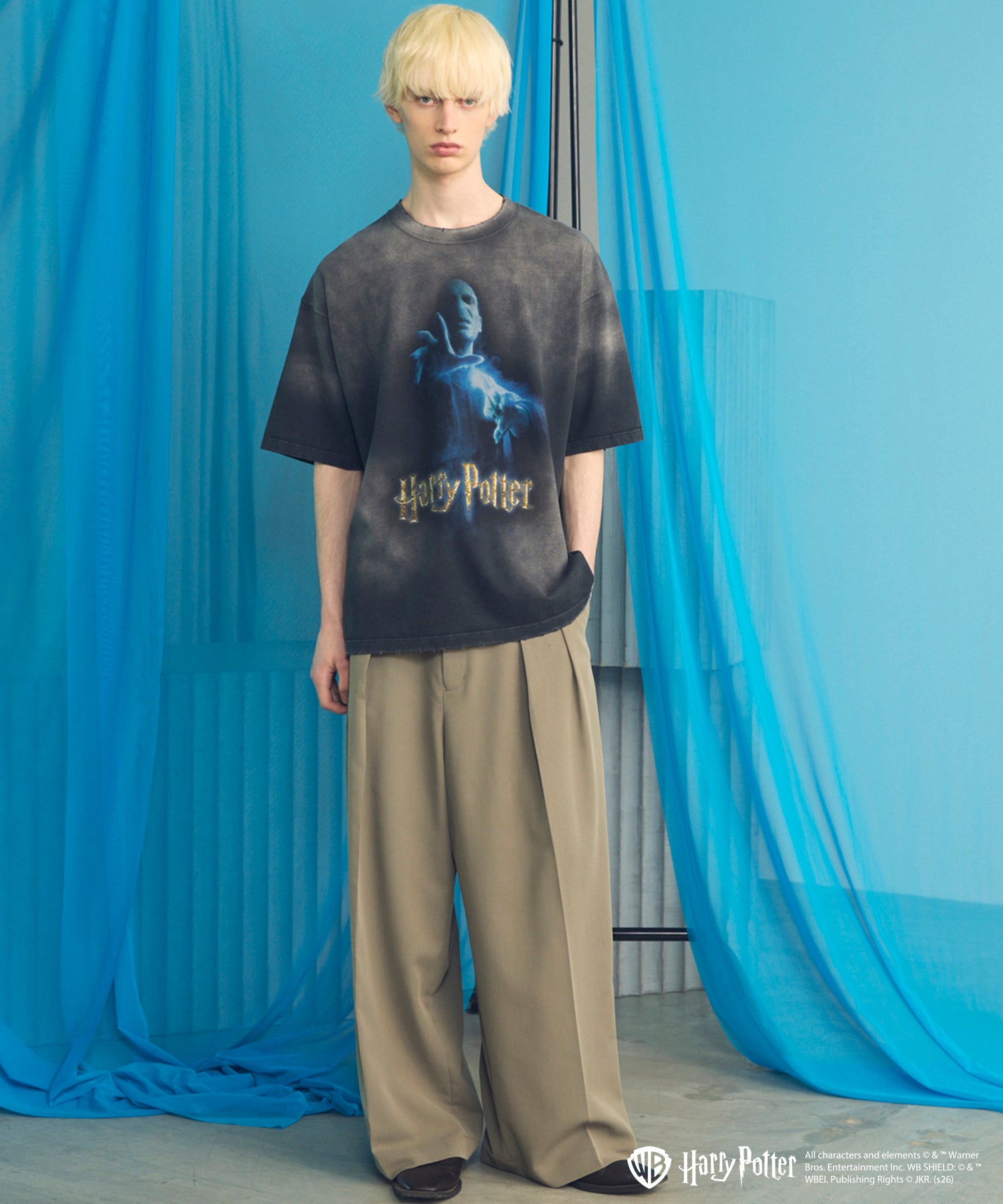 【26SS PRE-ORDER】Crispy Cross Calze Two-tuck Prime-Wide Slacks