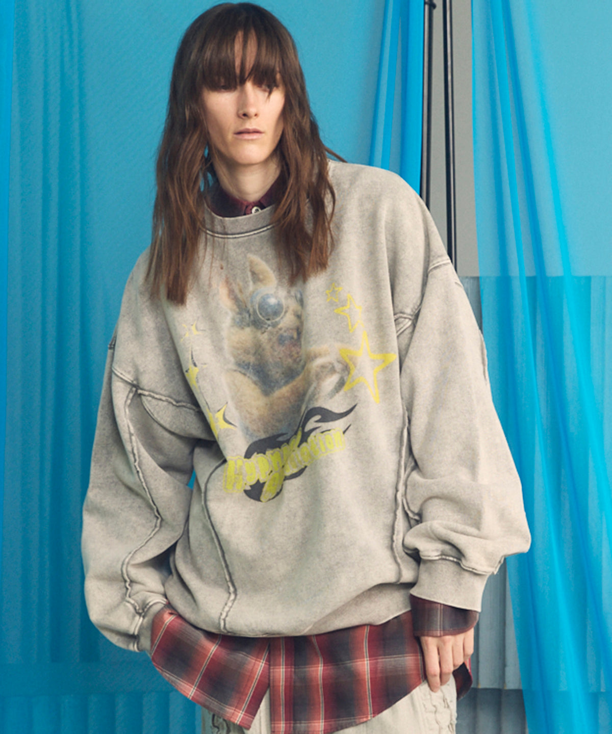 【Hypnose Association for MAISON SPECIAL】「SQUIRREL」Prime-Over Crew Neck Sweatshirt