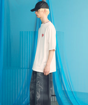 【26ss PRE-ORDER】Flower Patchwork Vintage Like Prime-Over Sweat Zip Hoodie