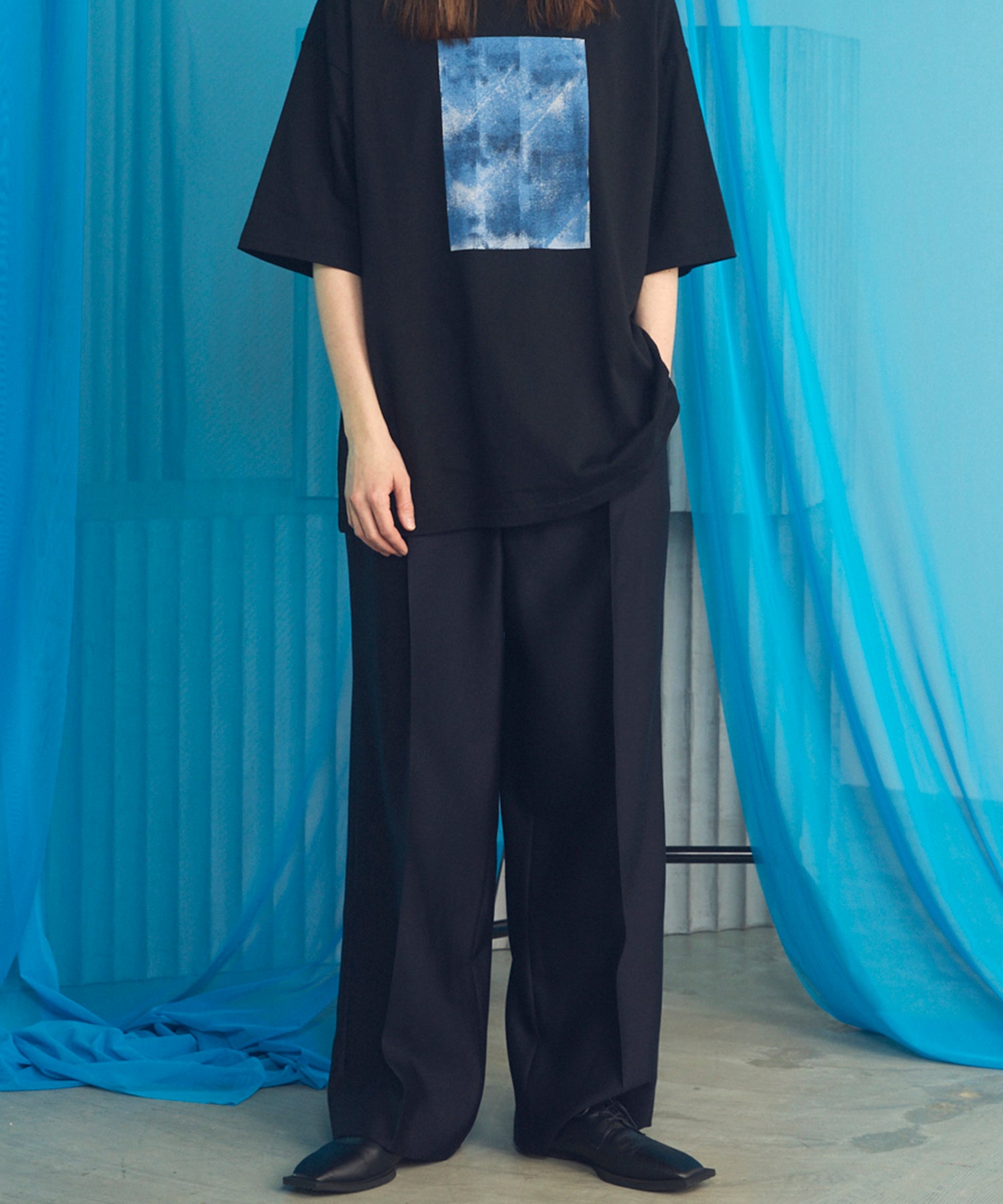 [26SS PRE-ORDER] Clear Trichotine Two-tuck Prime-Wide Slacks