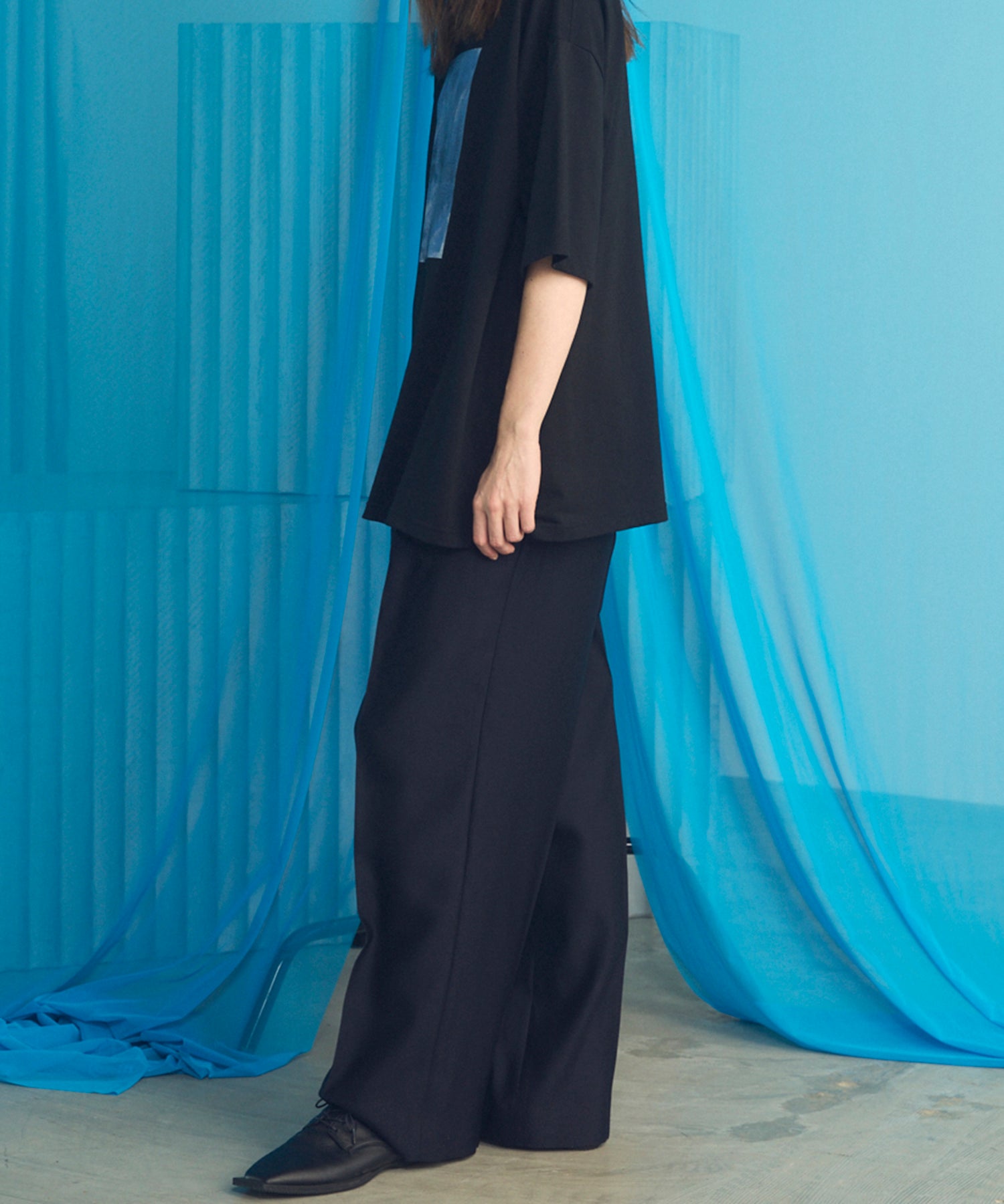 [26SS PRE-ORDER] Clear Trichotine Two-tuck Prime-Wide Slacks