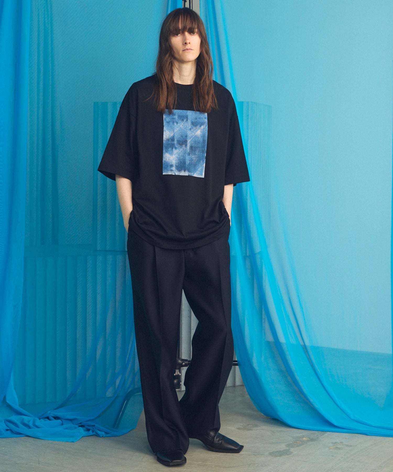 [26SS PRE-ORDER] Clear Trichotine Two-tuck Prime-Wide Slacks