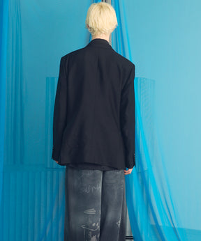 [26SS PRE-ORDER] Silk Wool Dress-Fit Peak Lapel 6B Double-breasted Jacket