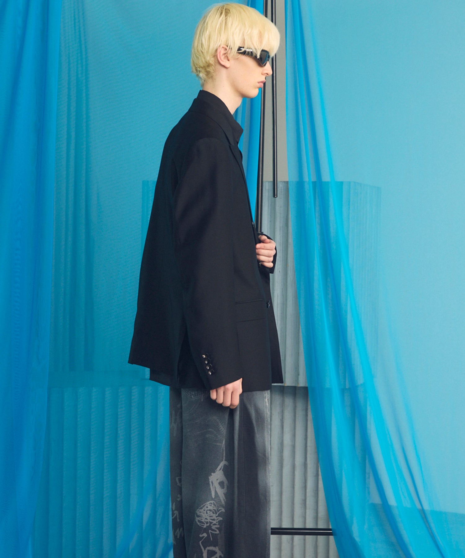 [26SS PRE-ORDER] Silk Wool Dress-Fit Peak Lapel 6B Double-breasted Jacket