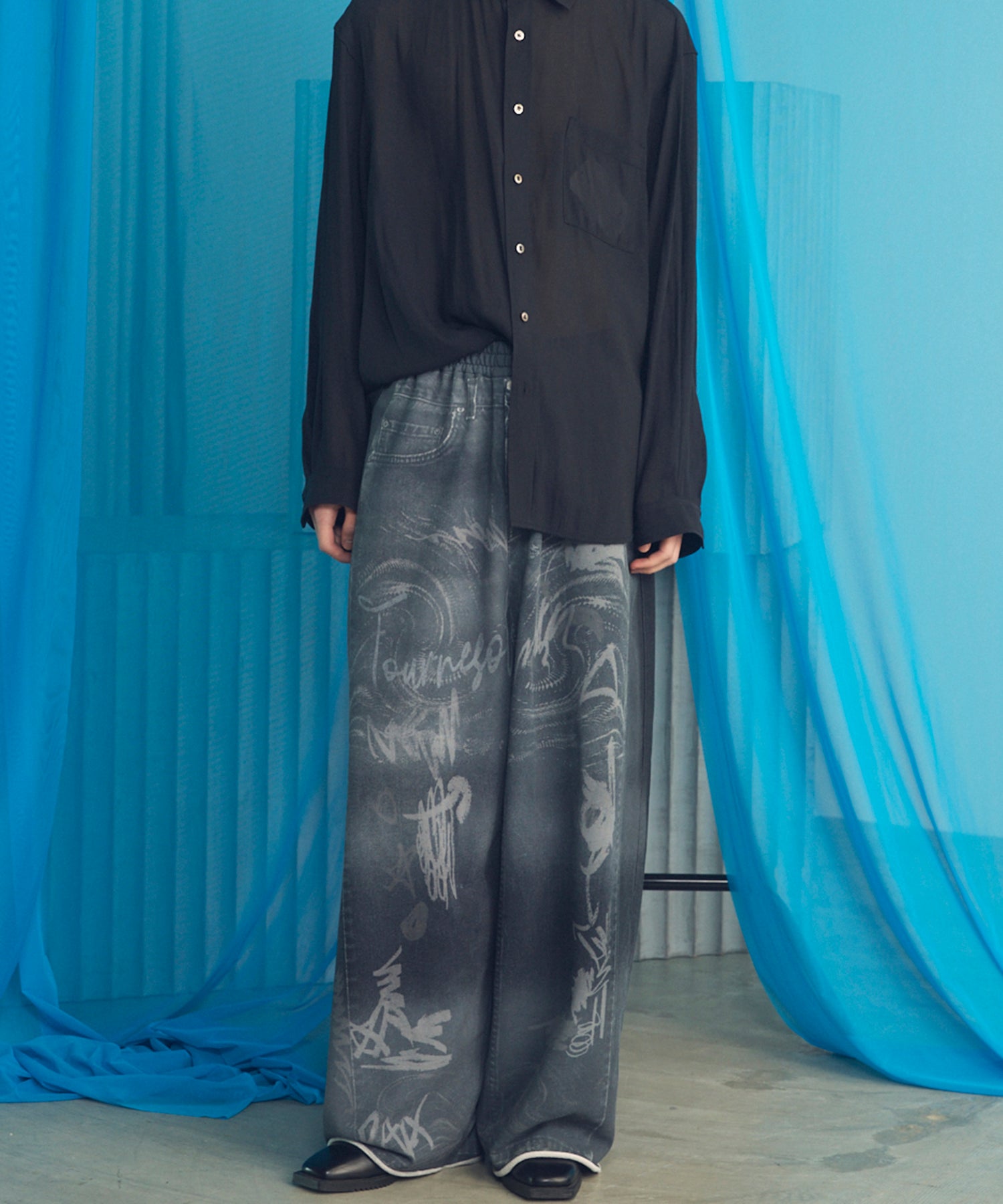 [26SS 预购] 花朵拼布复古休闲运动裤