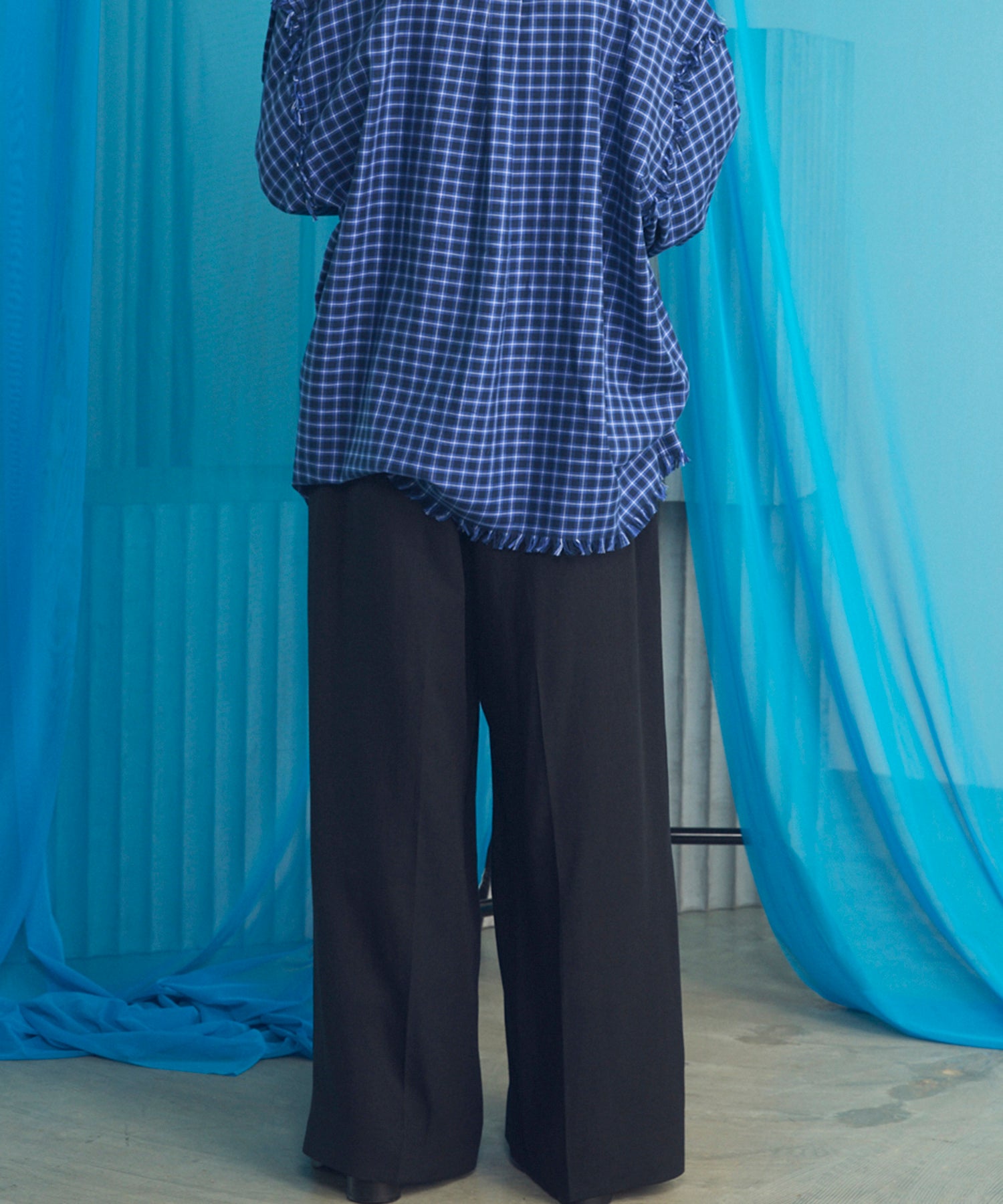 【26SS PRE-ORDER】Mix Linen One-tuck Prime-Wide Baggy Slacks