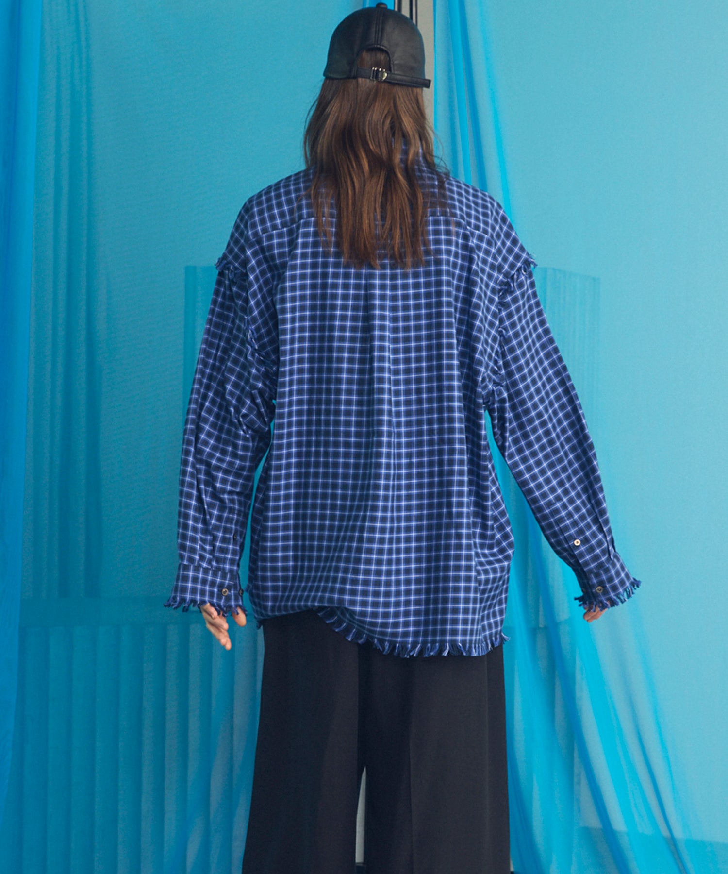 Italian Dead Stock Fabric Prime-Over Regular Collar Heavy-Weight Flannel Shirt Blouson