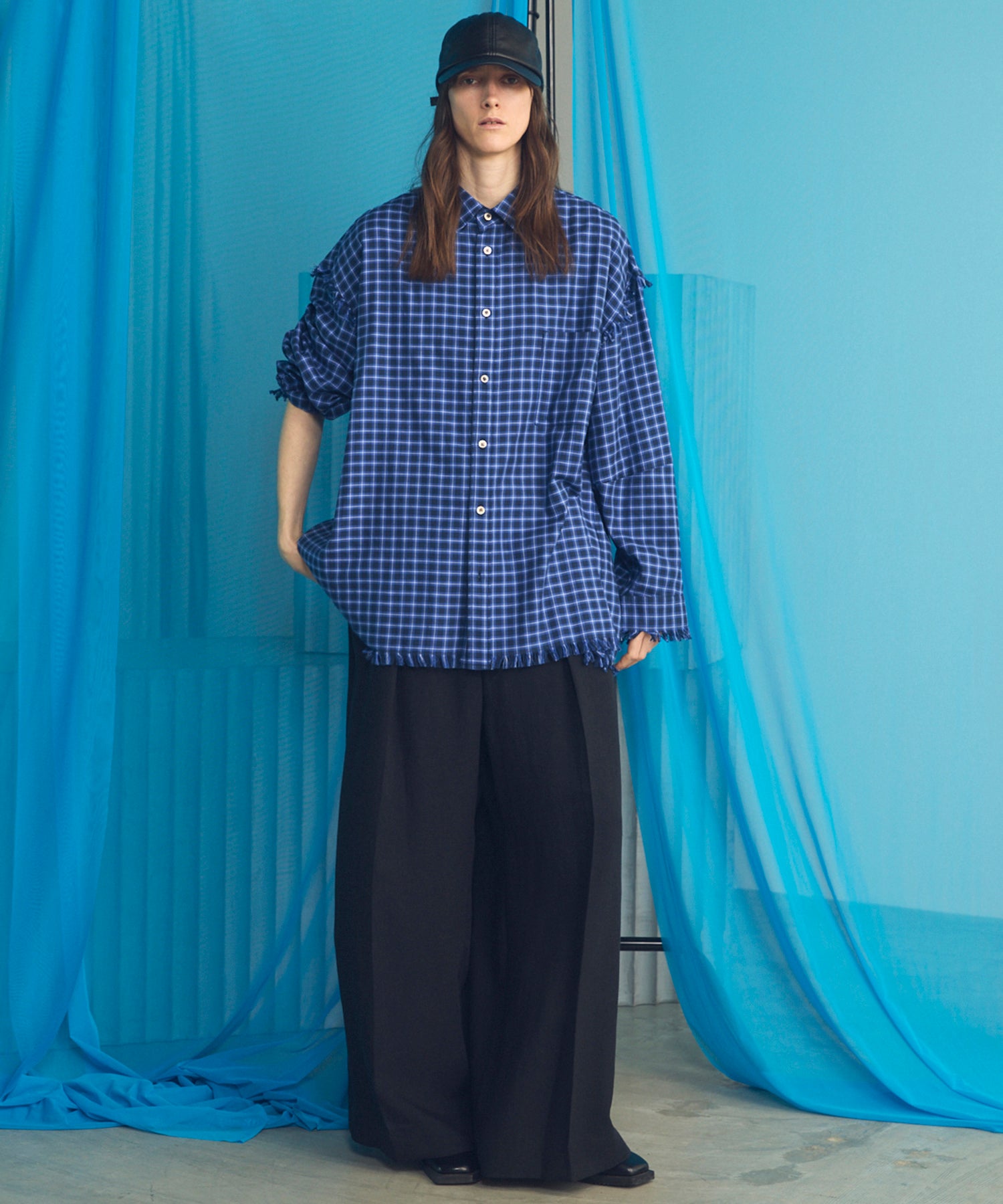 【26SS PRE-ORDER】Mix Linen One-tuck Prime-Wide Baggy Slacks