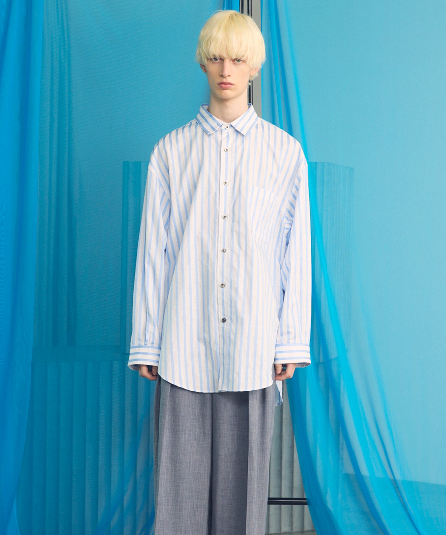 Italian Dead Stock Fabric Prime-Over Regular Collar Heavy-Weight Flannel Shirt Blouson