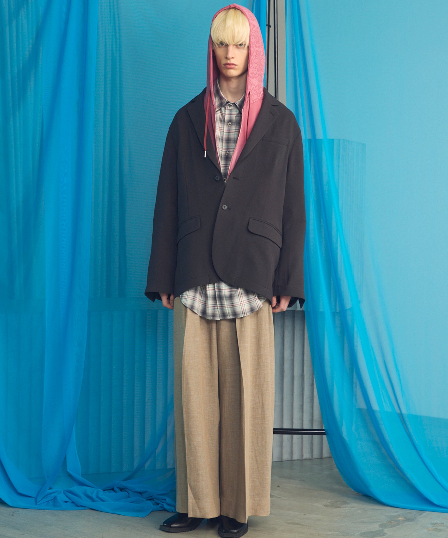 【26ss PRE-ORDER】Crispy Cross Calze Regular-Over 2b Tailored Jacket