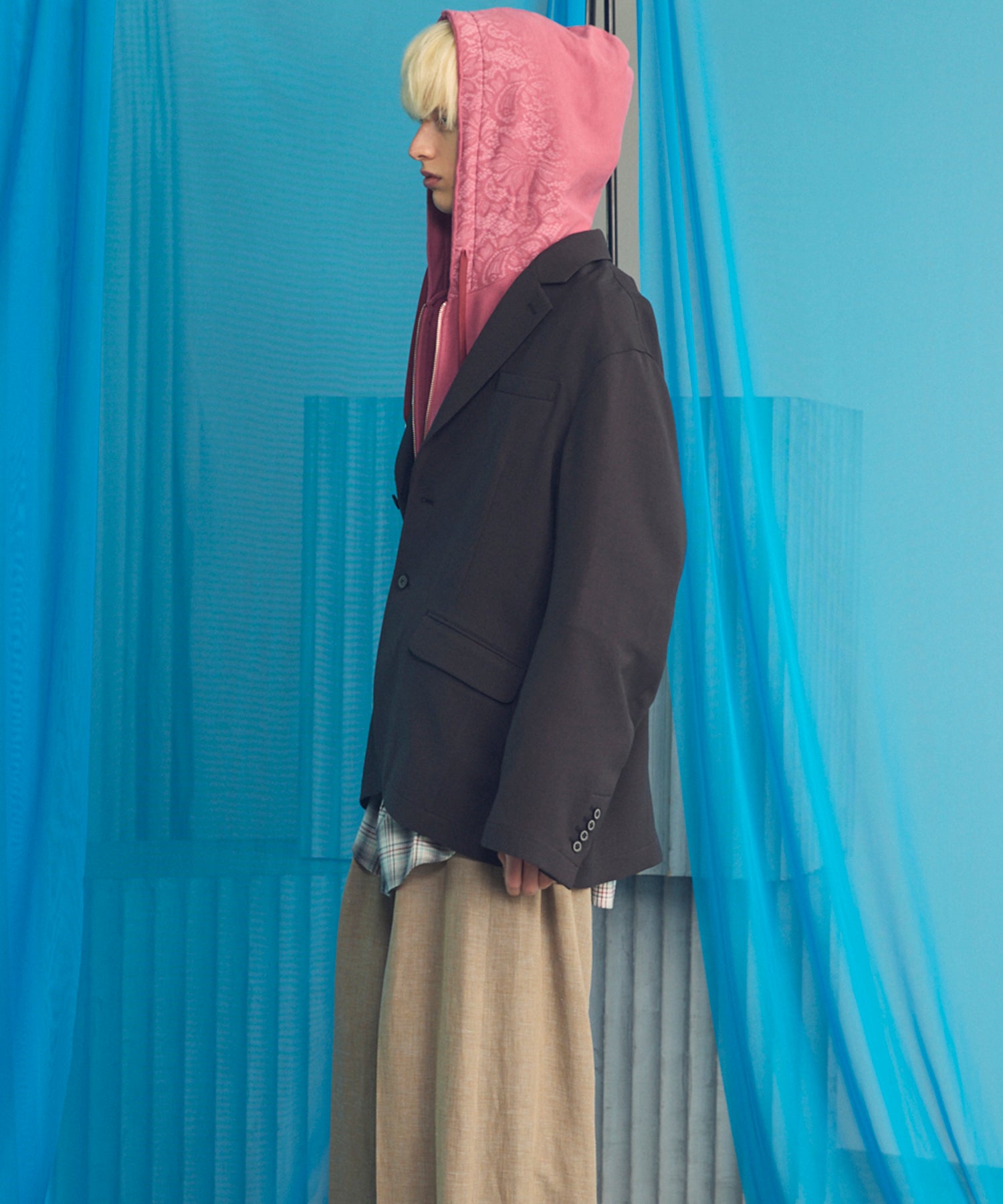 【26ss PRE-ORDER】Crispy Cross Calze Regular-Over 2b Tailored Jacket